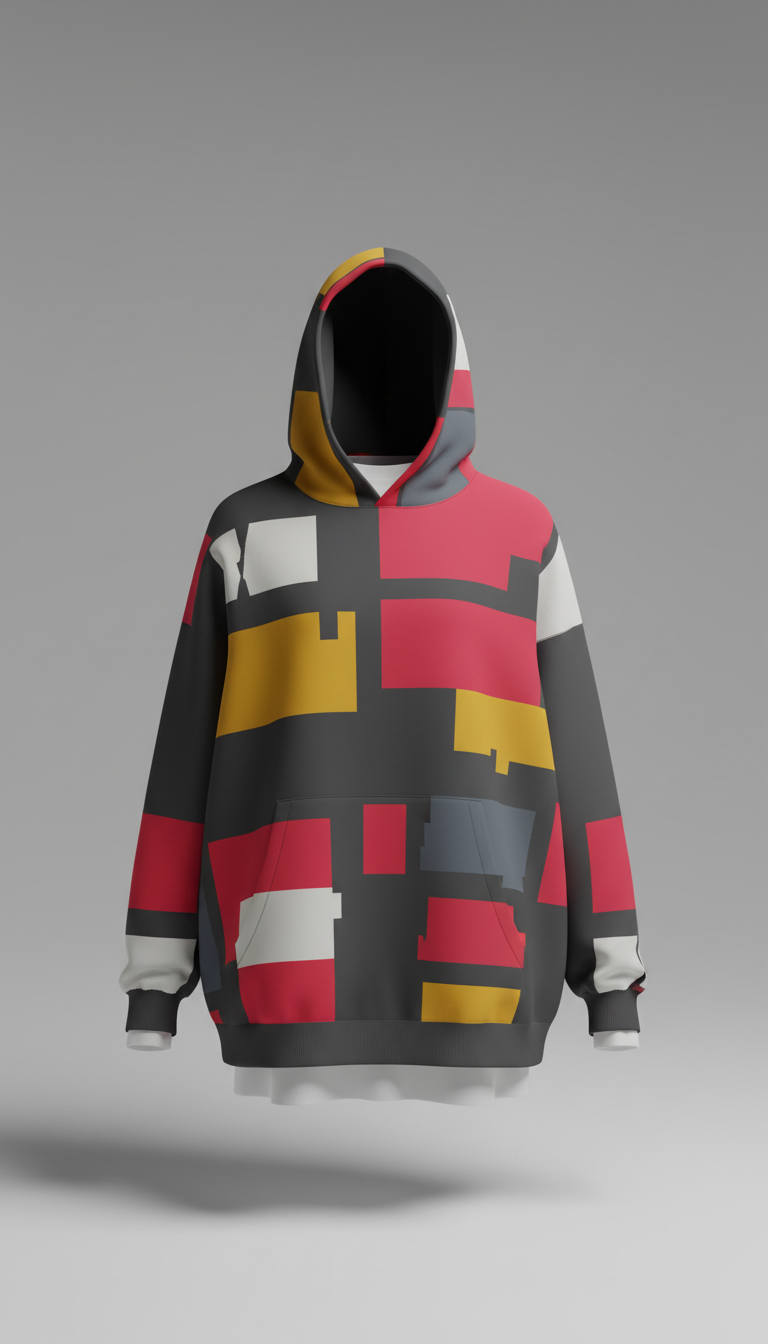 Oversized Cotton Graphic Hoodie