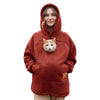 Pet Pocket Hoodie unisex hooded sweatshirt made of lamb wool