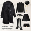 ✨ Fashionable high-end women's windbreaker with mid-length lapel