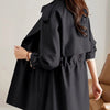 ✨ Fashionable high-end women's windbreaker with mid-length lapel