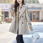 ✨ Fashionable high-end women's windbreaker with mid-length lapel