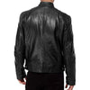 PU Leather Stand-Collar Zip-Up Jacket