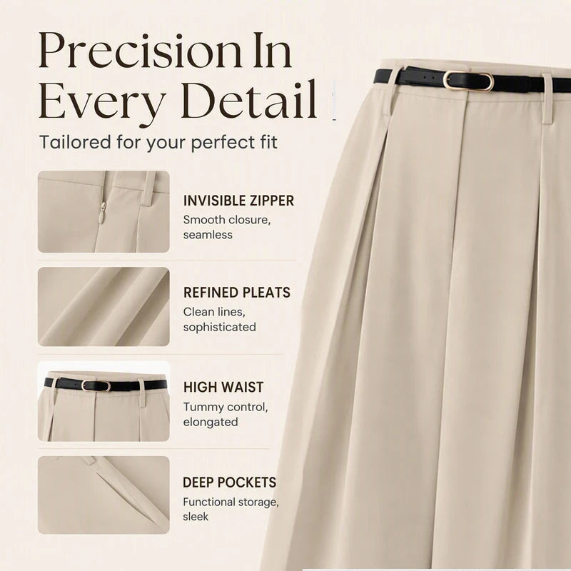 🌸 Women's High-Waisted Relaxed Wide-Leg Pants