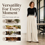 🌸 Women's High-Waisted Relaxed Wide-Leg Pants