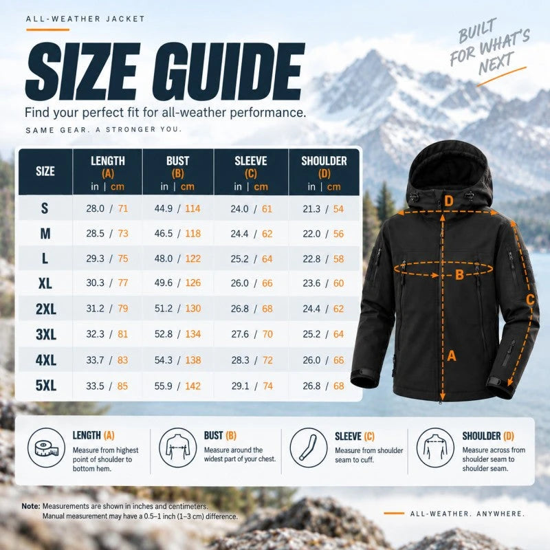 💥 | Men's Waterproof Insulated Outdoor Jacket