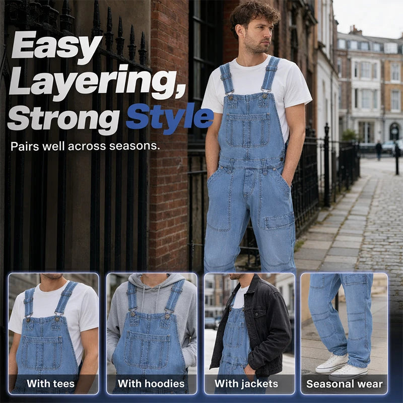 🔥Men's Classic Fit Denim Overalls