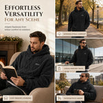 💥Men's Jacquard Fleece-Lined Hooded Pullover