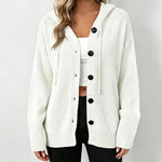🧶Women's Hooded Button-Up Knit Cardigan