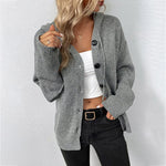 🧶Women's Hooded Button-Up Knit Cardigan