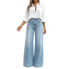 Waisted Wide-Leg Denim Jeans