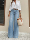 High-Waist Wide-Leg Denim