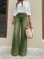 High-Waist Wide-Leg Denim