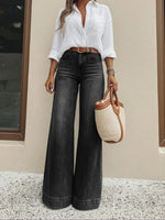 High-Waist Wide-Leg Denim