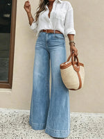 High-Waist Wide-Leg Denim