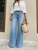 High-Waist Wide-Leg Denim