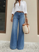 High-Waist Wide-Leg Denim