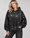 Rhinestone Glitter Oversized Hoodie