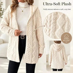 Fuzzy Sherpa Hooded Cardigan