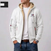 Men's Contrast-Lined Hooded Full-Zip Jacket
