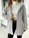 Fuzzy Sherpa Hooded Cardigan