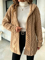 Fuzzy Sherpa Hooded Cardigan