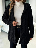 Fuzzy Sherpa Hooded Cardigan