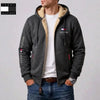 Men's Contrast-Lined Hooded Full-Zip Jacket