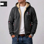 Men's Contrast-Lined Hooded Full-Zip Jacket