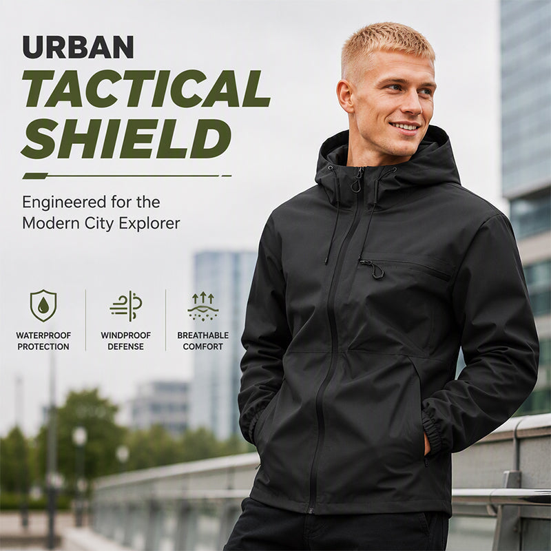 💥| Men's Waterproof Oversized Hooded Jacket