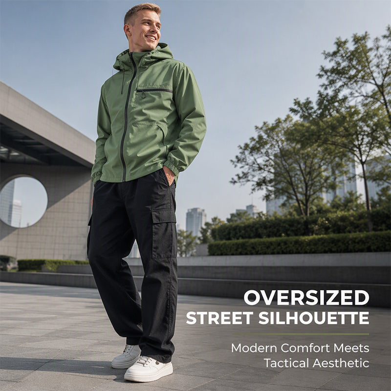 💥| Men's Waterproof Oversized Hooded Jacket