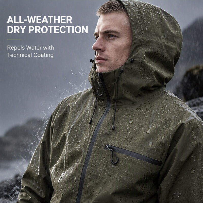 💥| Men's Waterproof Oversized Hooded Jacket