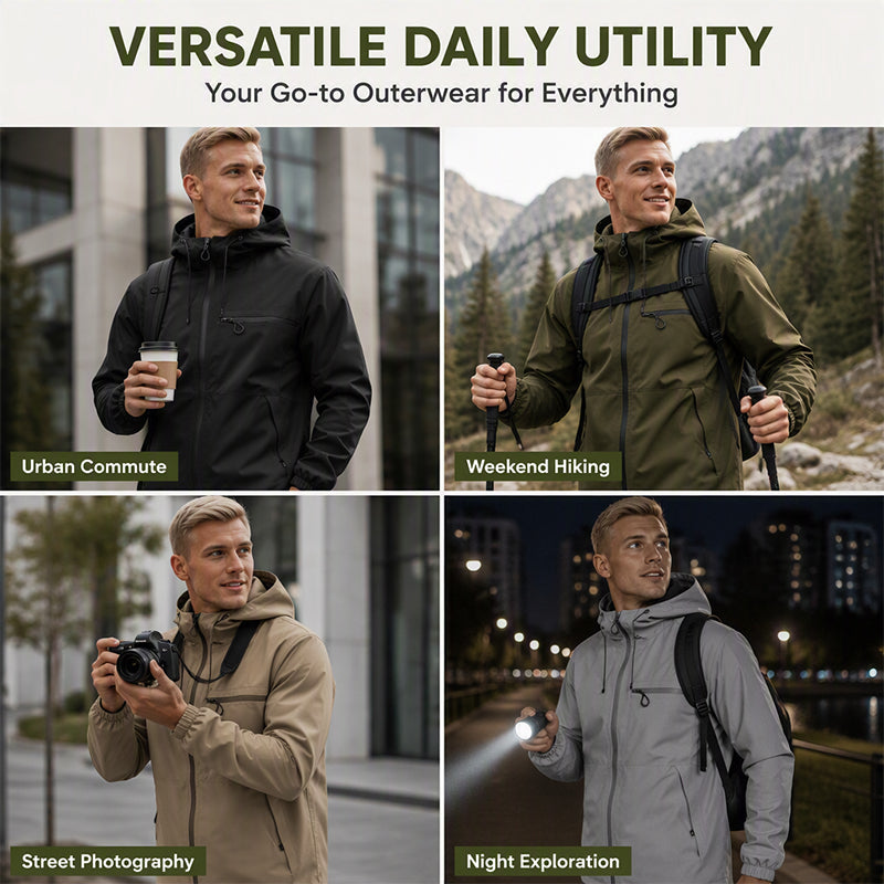 💥| Men's Waterproof Oversized Hooded Jacket